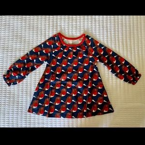 NWT Boden Toddler Navy Red Tunic/ Dress 4-5